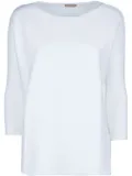 CLOUDS boat neck t-shirt - White