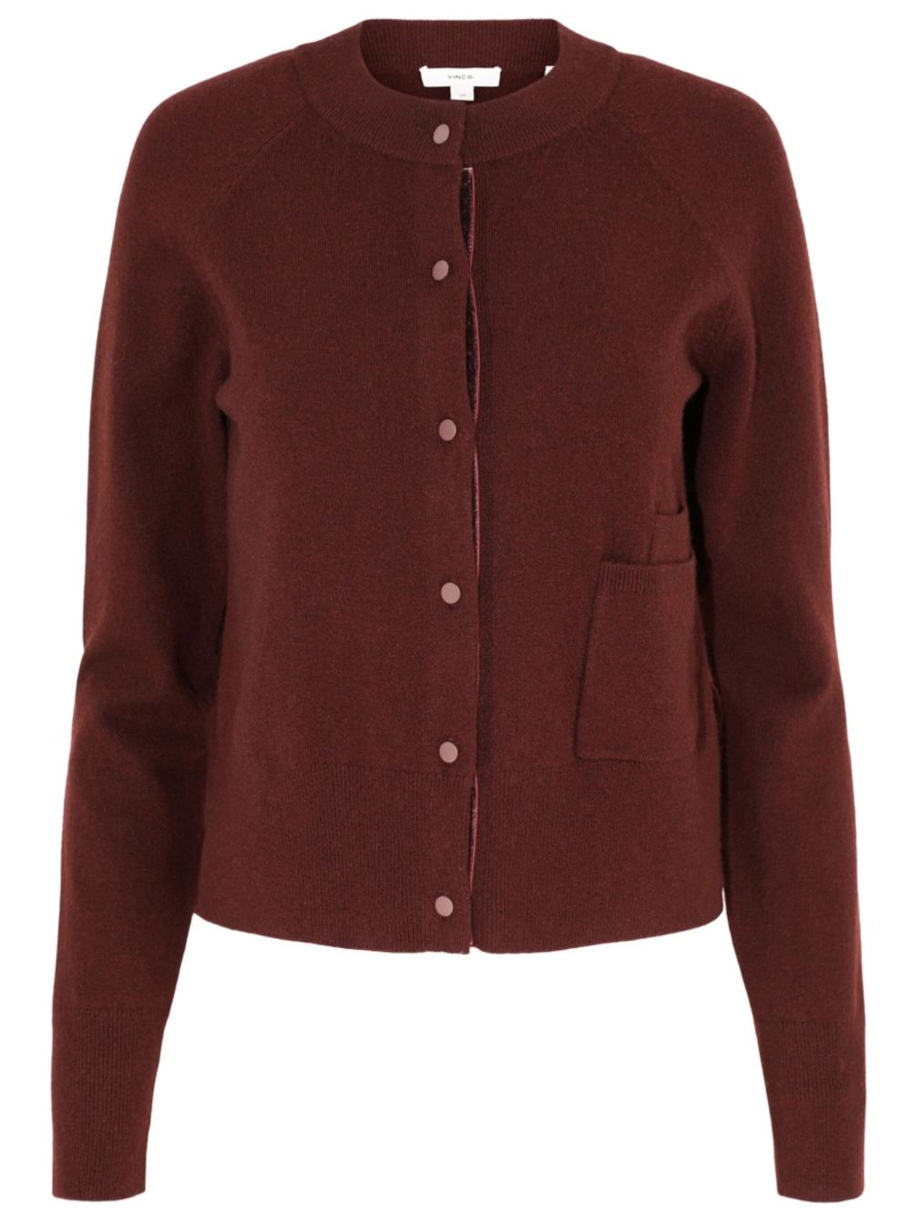 Vince velvet-trim cardigan - Red