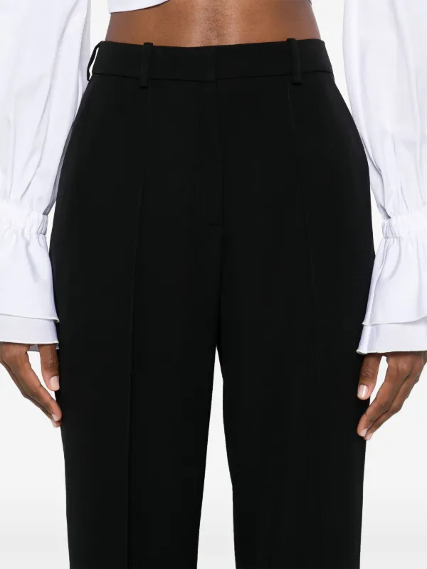 Pantalon Balmain Paris 'Lady In Red' Bootcut - Taille L, Laine, Plissé Avant - Neuf Avec étiquettes