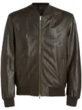 GIOCASTA bomber leather jacket - Brown