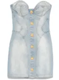 Balmain denim mini dress - Blue