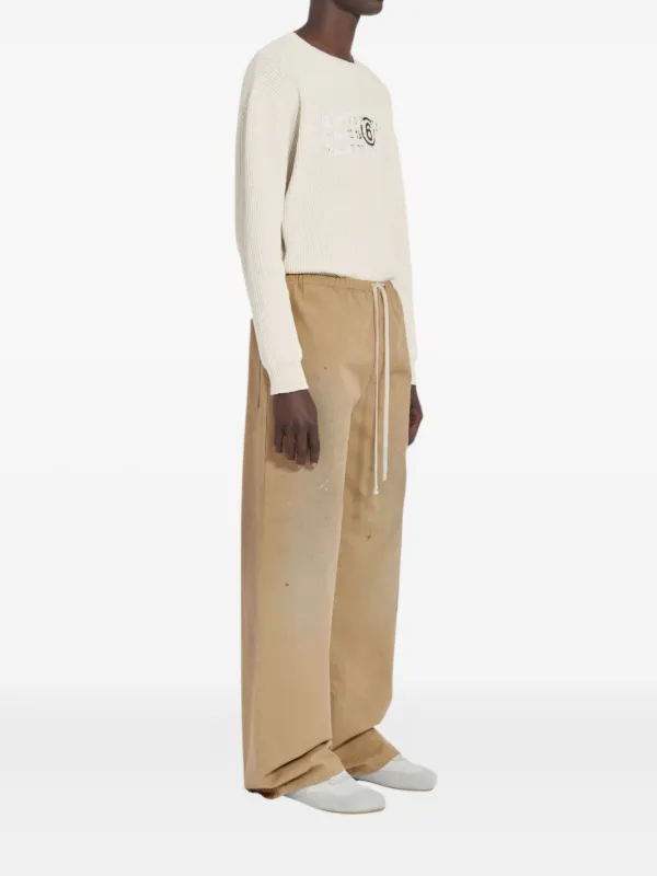 MaisonMargiela ベージュパンツ MM6 Maison Margiela ドローストリング パンツ | ニュートラル