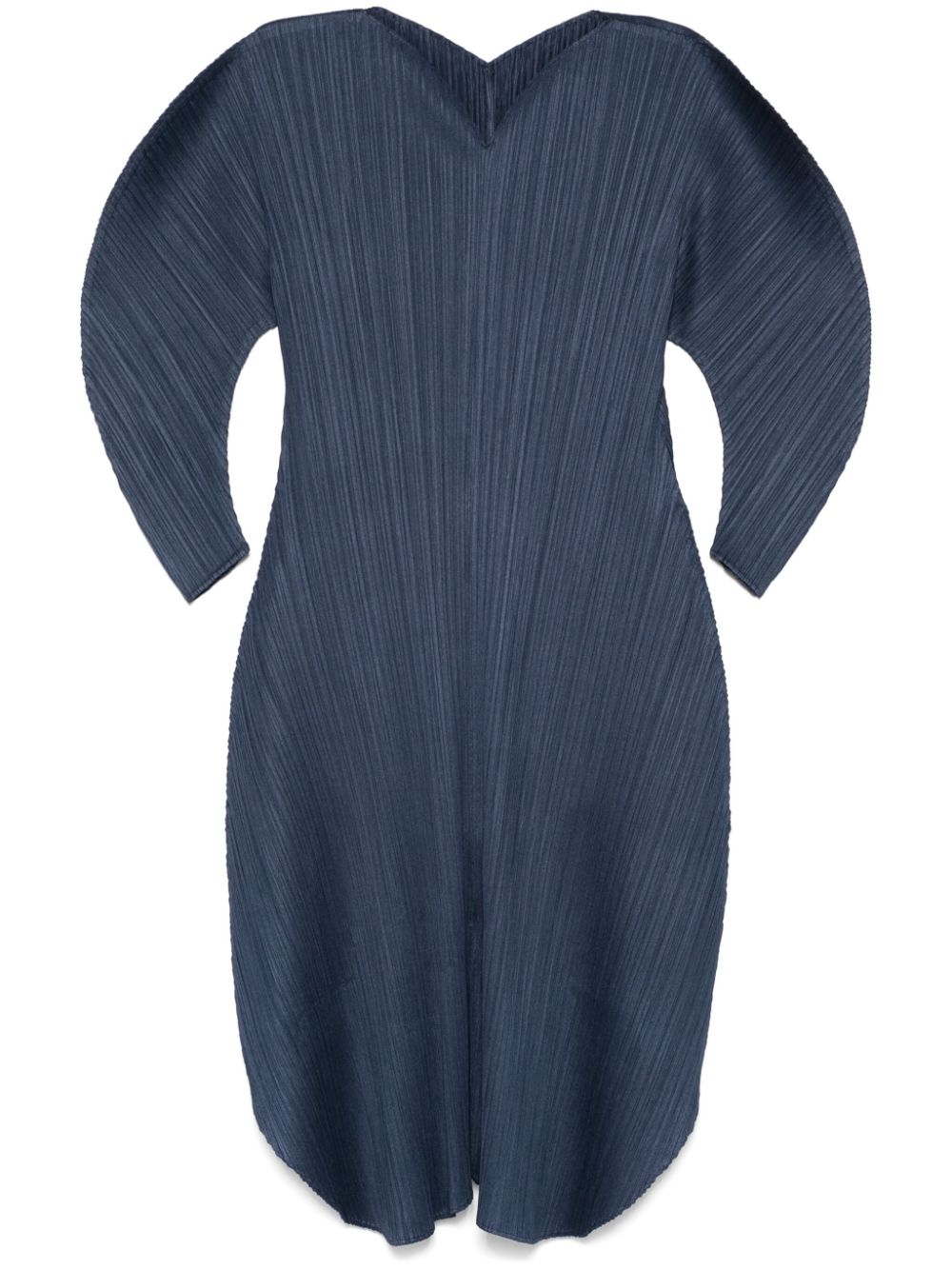 Pleats Please Issey Miyake Midi-jurk met wormgat Blauw