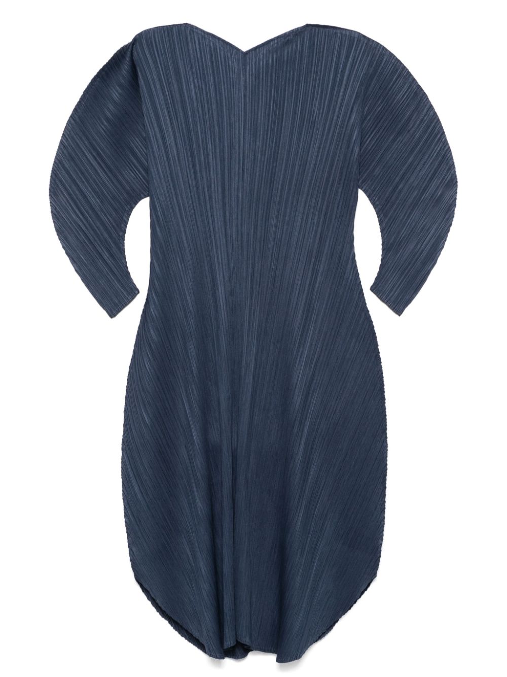 Pleats Please Issey Miyake Midi-jurk met wormgat - Blauw