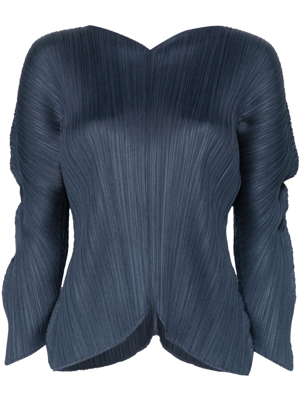 Pleats Please Issey Miyake Wormhole top Blauw