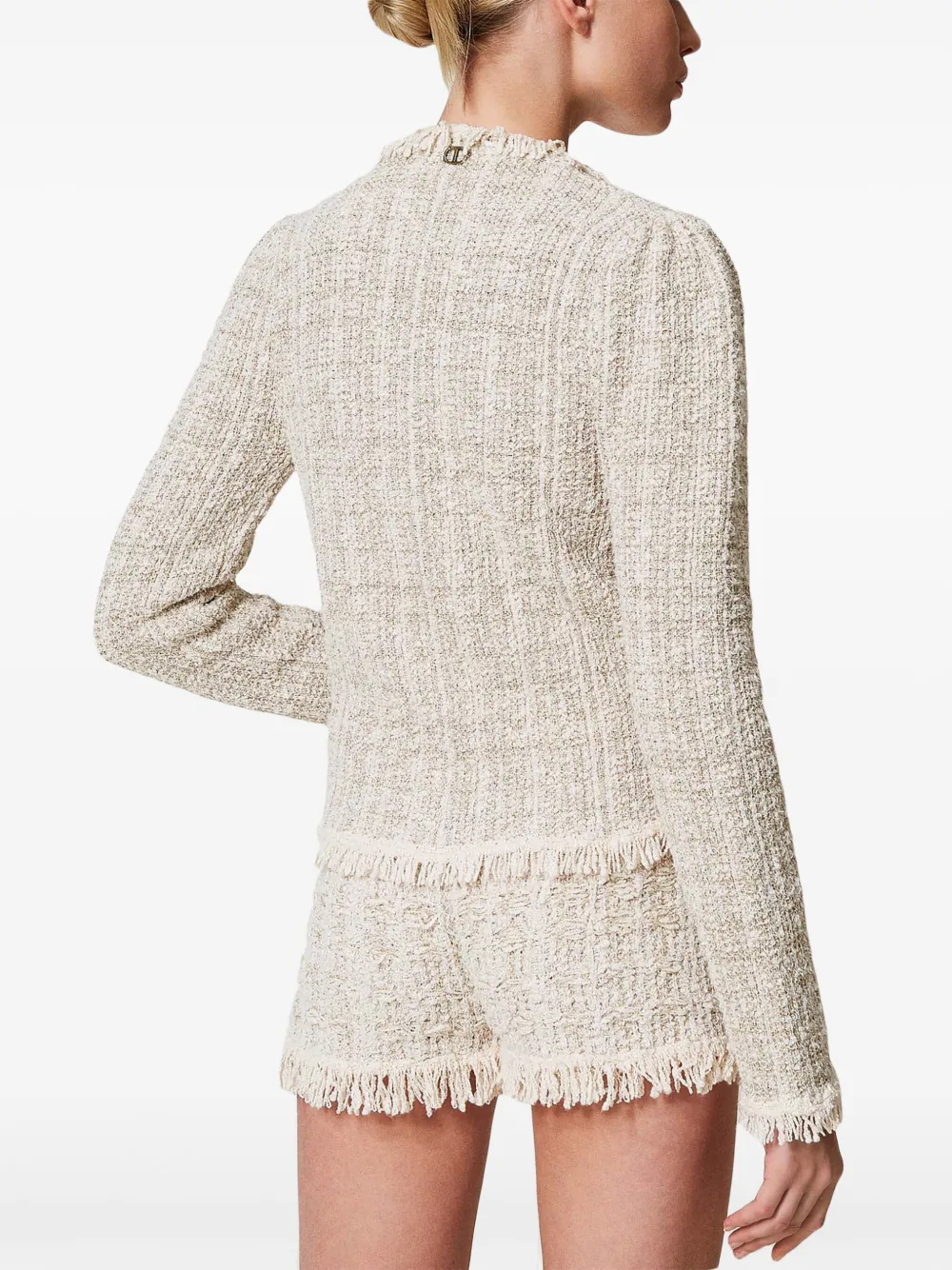 TWINSET Tweed lurex jack Beige