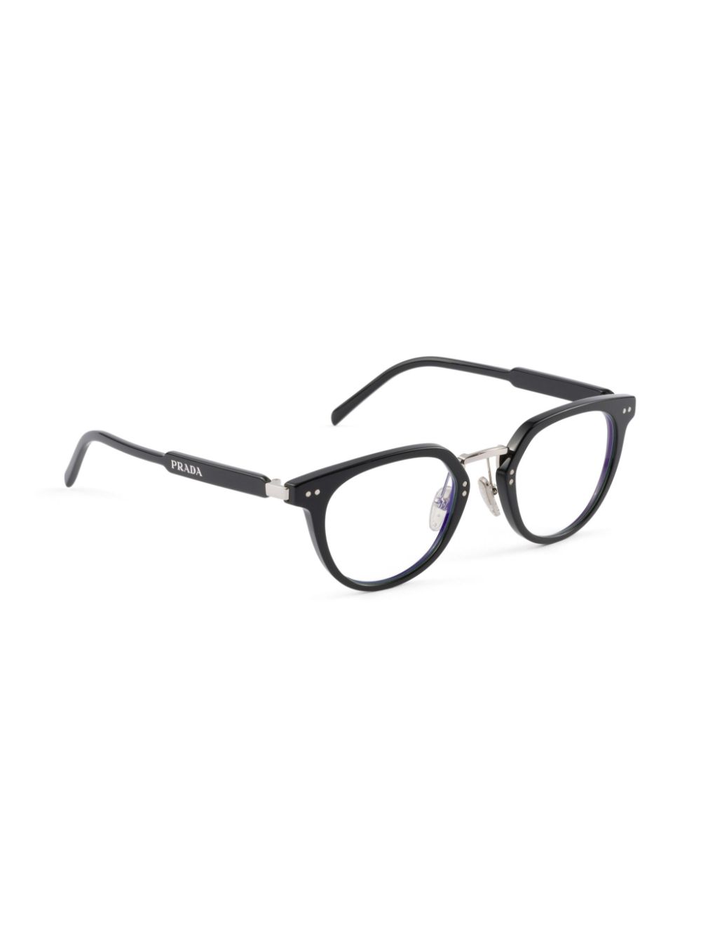 Prada Eyewear round-frame glasses - Zwart