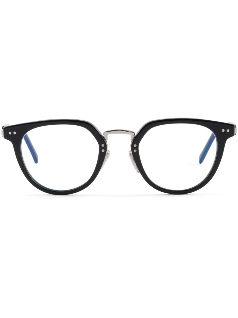 Prada Eyewear Bril met rond montuur Zwart