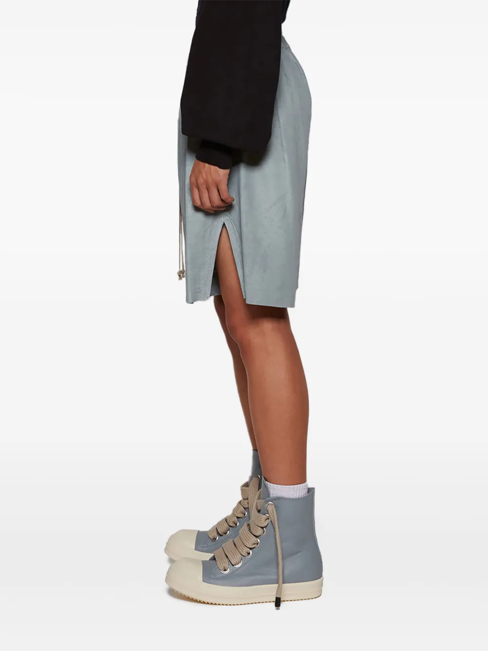 Rick Owens Leren shorts Blauw