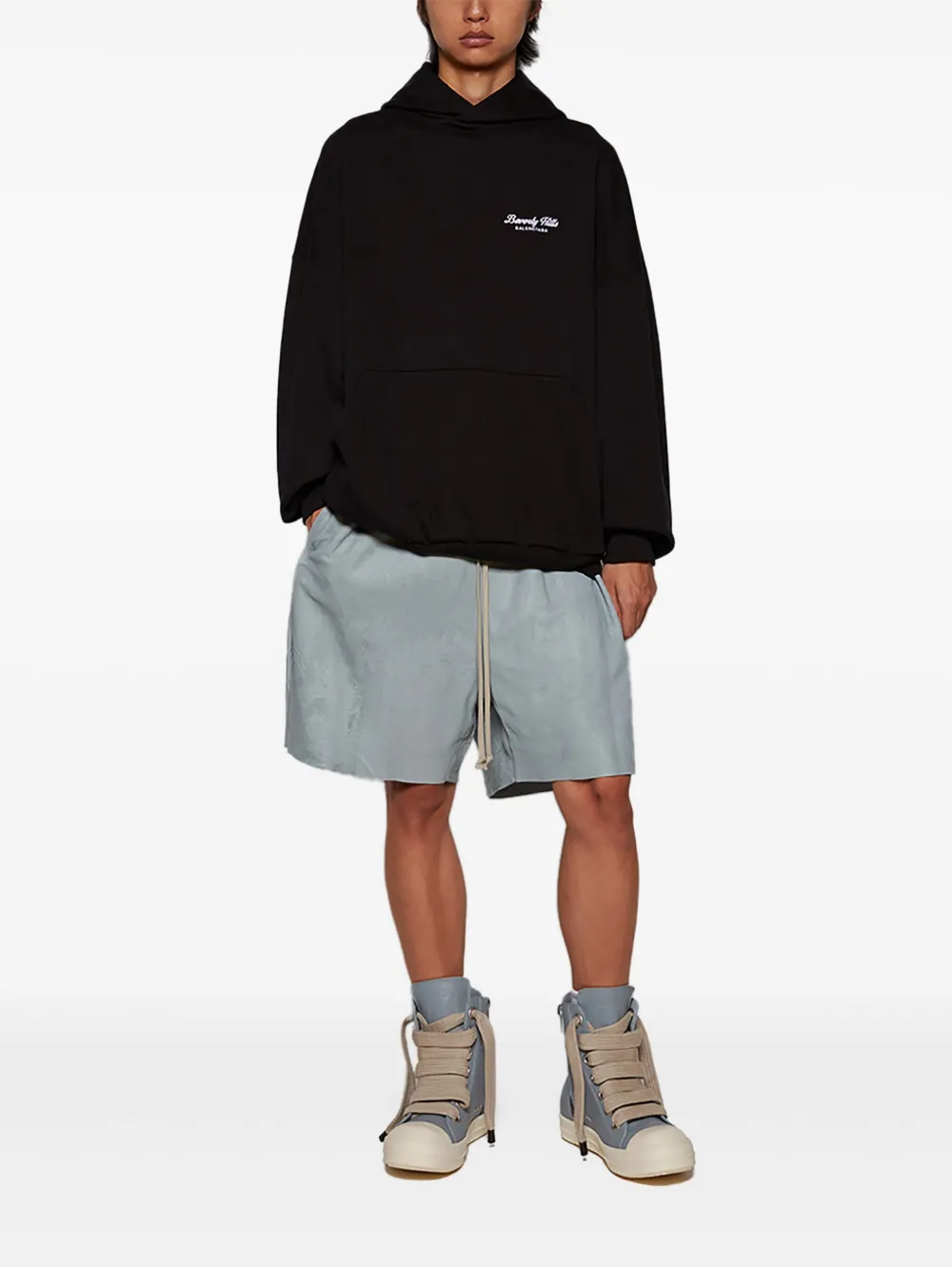 Rick Owens Leren shorts - Blauw