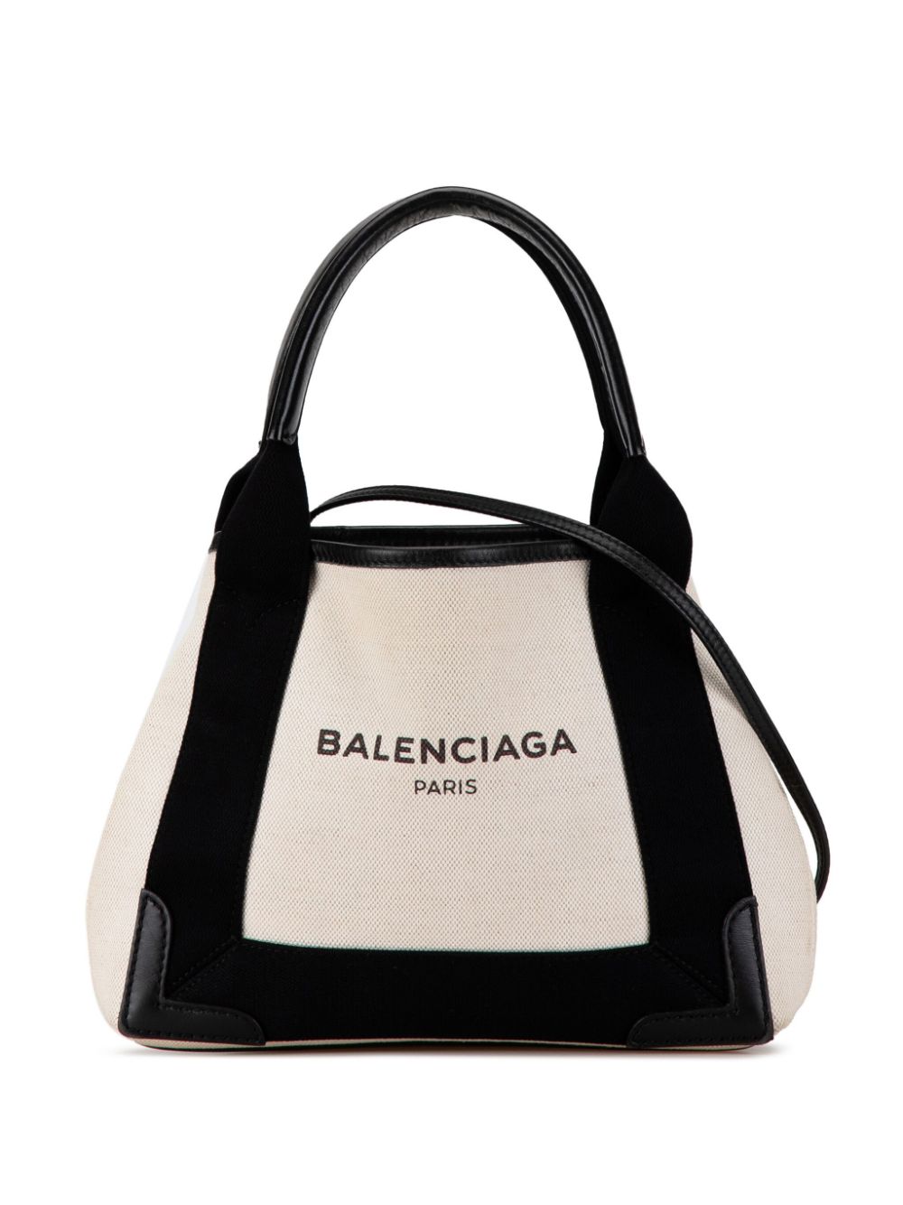 Balenciaga Pre-Owned 21st Century Canvas Navy Cabas XS satchel - Black