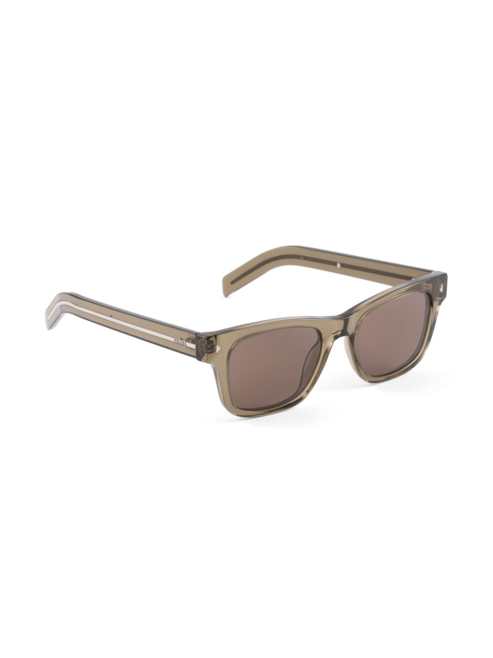 Prada Eyewear Zonnebril met vierkant montuur Bruin