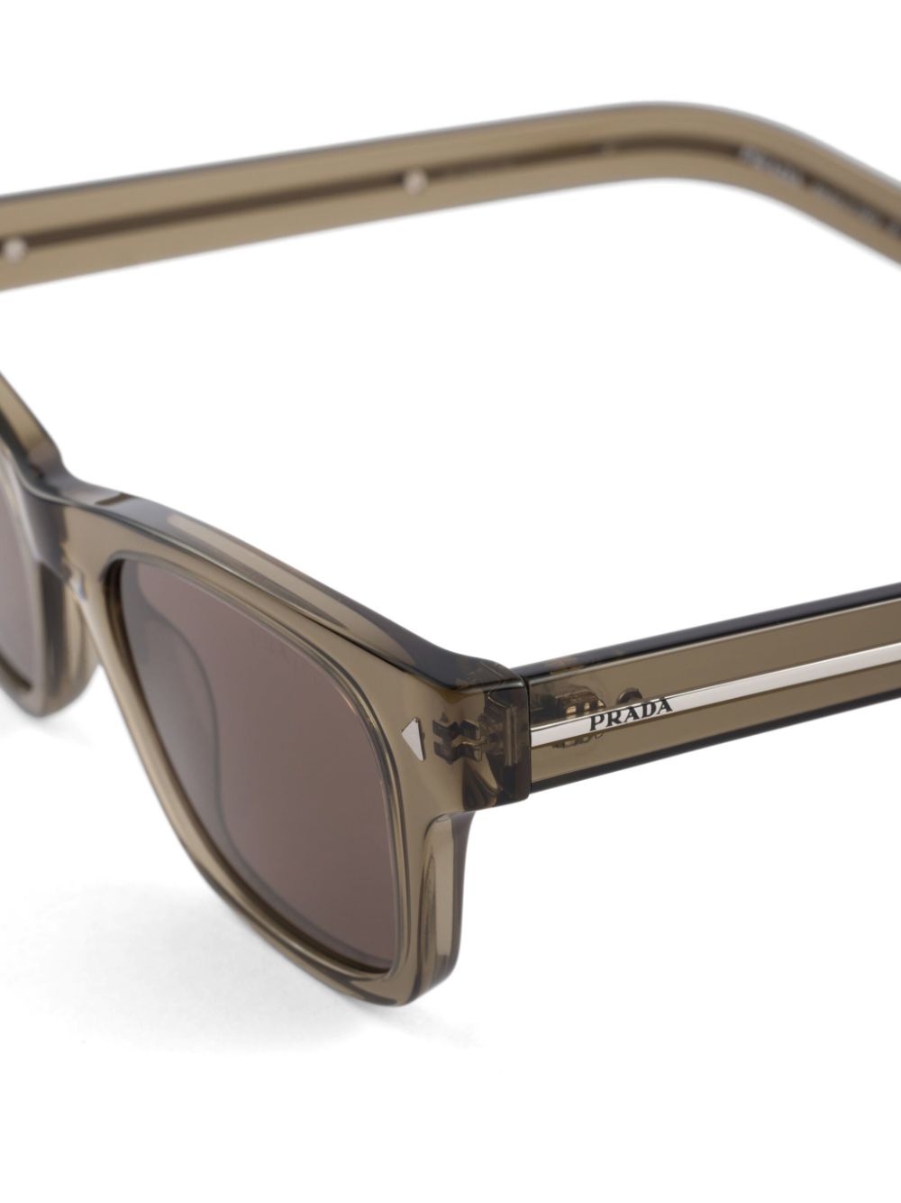 Prada Eyewear Zonnebril met vierkant montuur Bruin