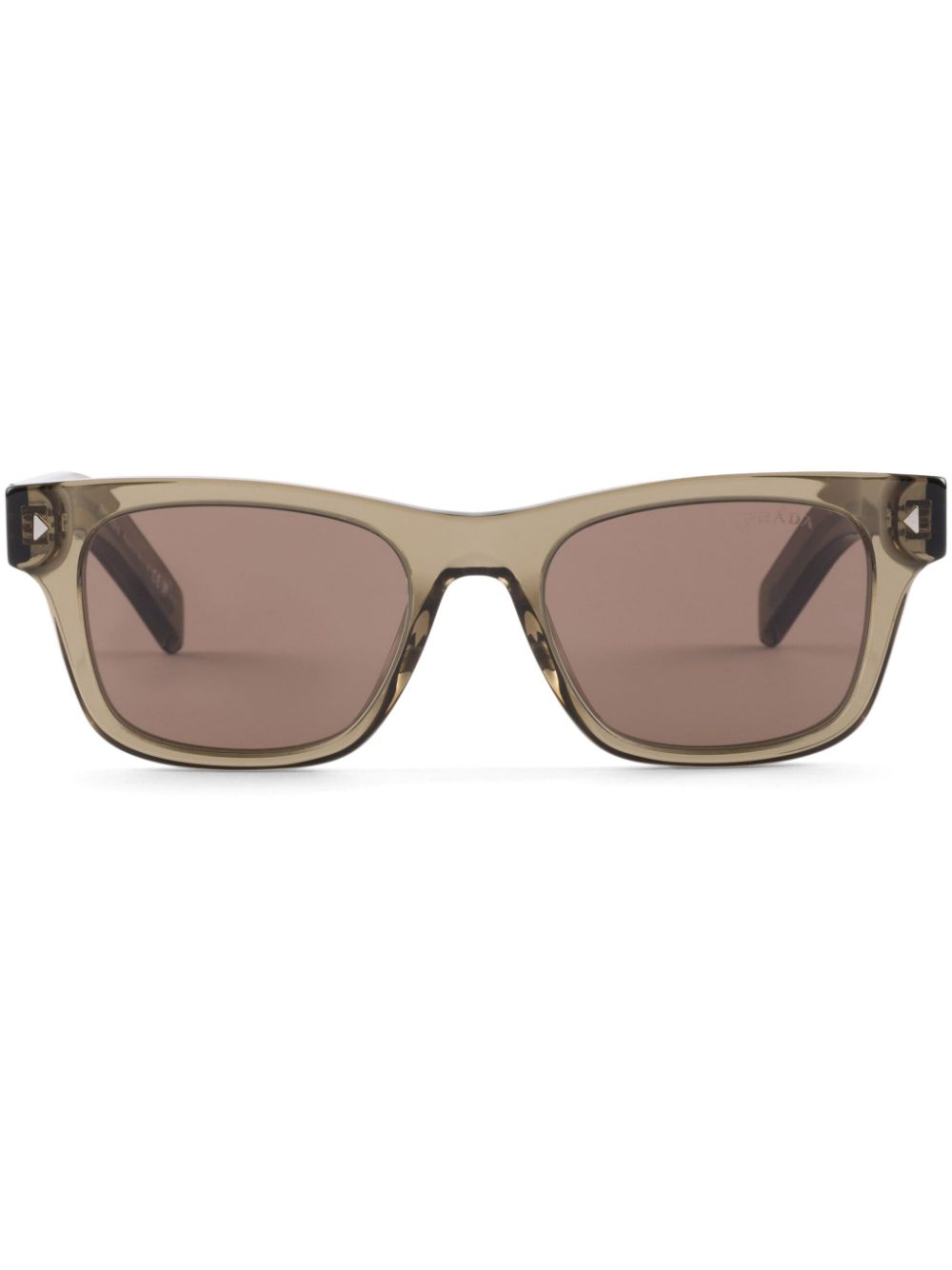 Prada Eyewear Zonnebril met vierkant montuur Bruin