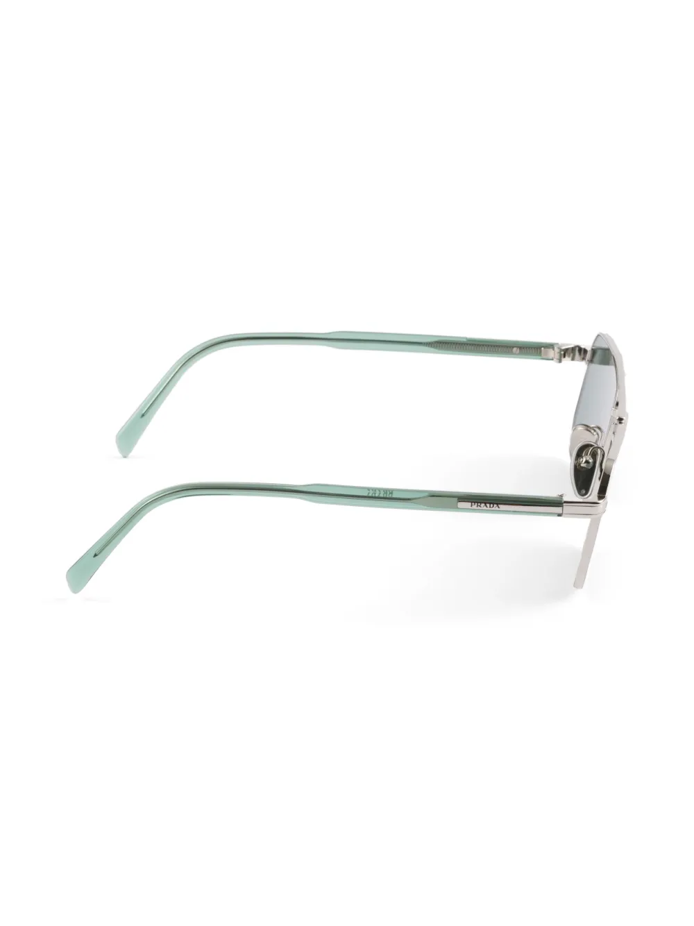 Prada Eyewear Zonnebril met rechthoekig montuur Zilver