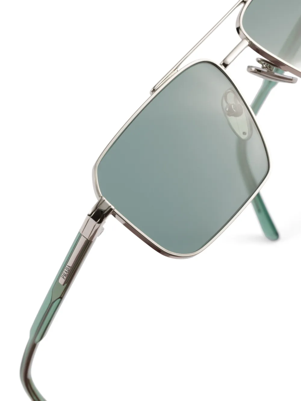 Prada Eyewear Zonnebril met rechthoekig montuur Zilver