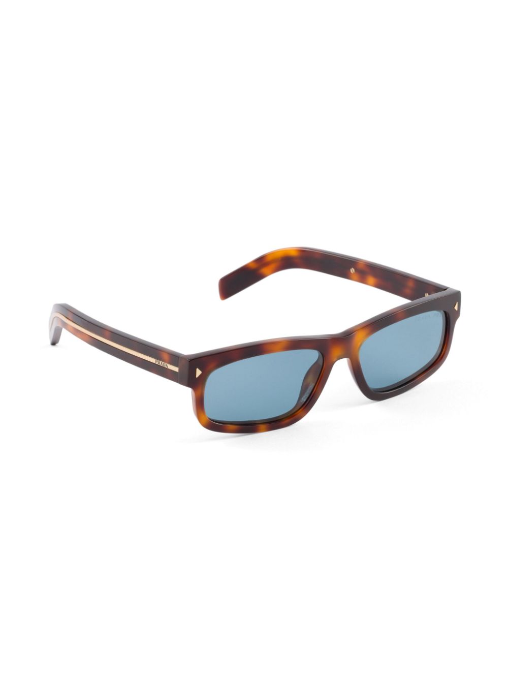 Prada Eyewear Zonnebril met rechthoekig montuur - Bruin