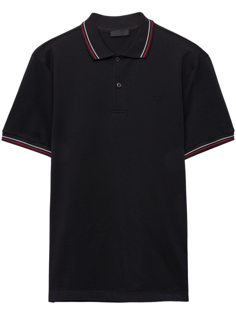 Prada Poloshirt met korte mouwen Zwart