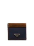 Prada triangle-logo wallet - Blue