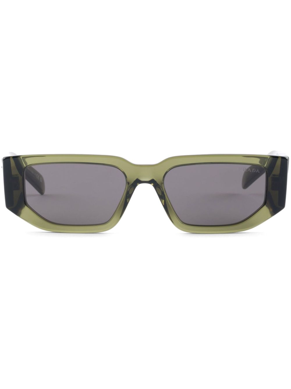 Prada Eyewear Zonnebril met rechthoekig montuur Groen