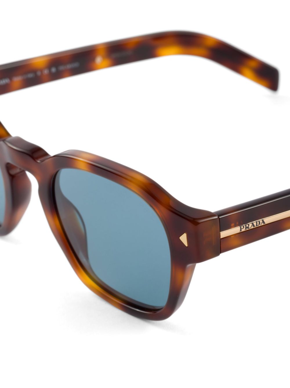 Prada Eyewear Zonnebril met rond montuur Bruin