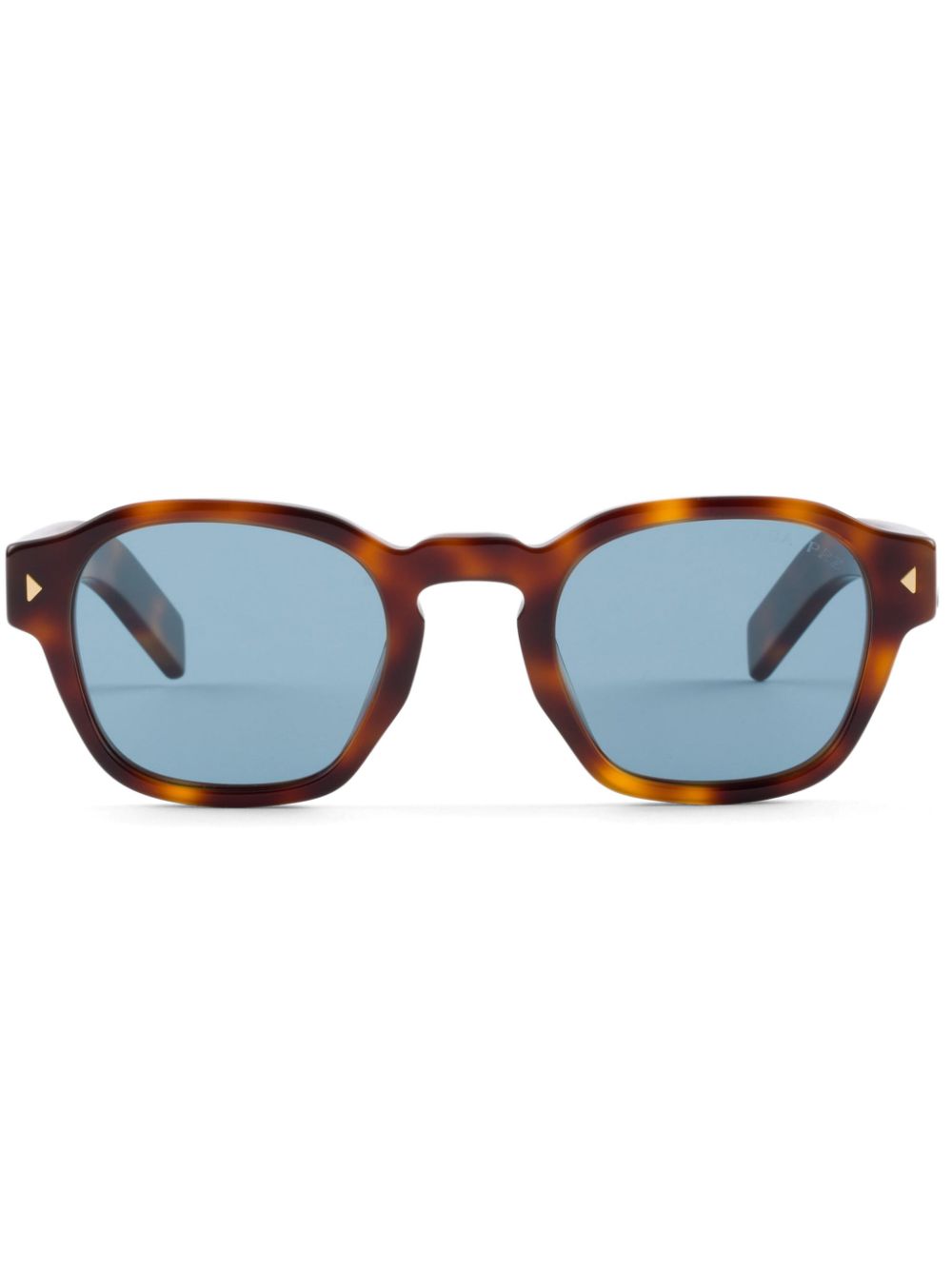 Prada Eyewear Zonnebril met rond montuur Bruin