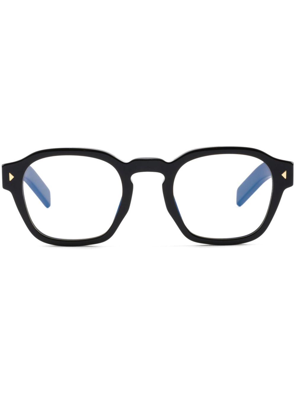 Prada Eyewear Bril met rond montuur Zwart