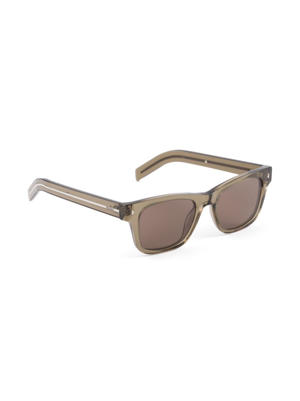 Prada Eyewear Zonnebril met vierkant montuur Beige