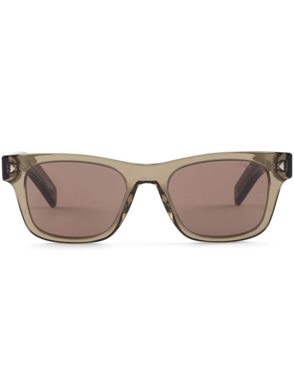 Prada Eyewear Zonnebril met vierkant montuur Beige