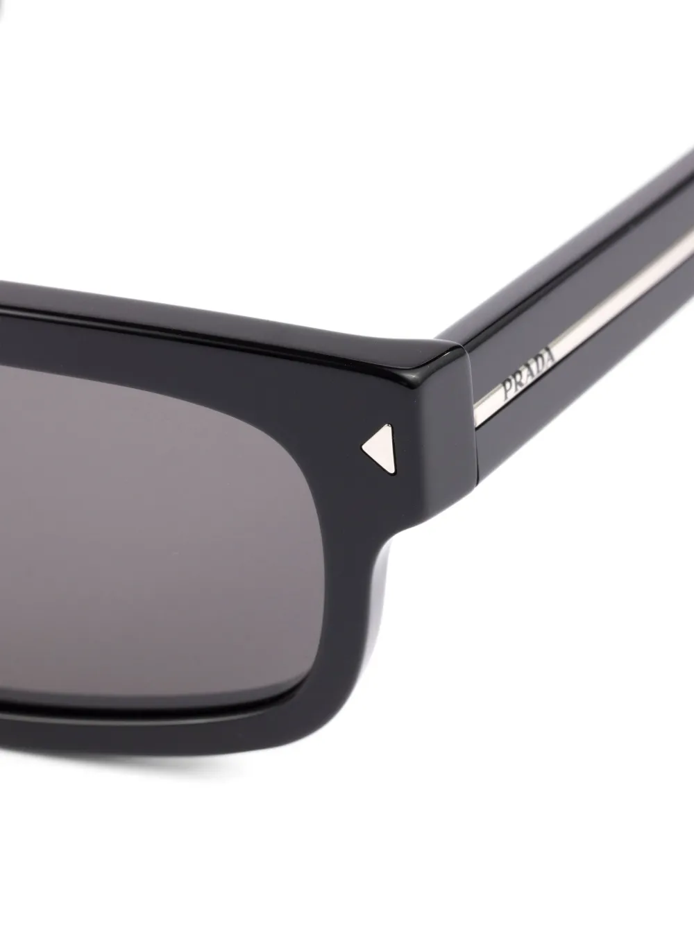 Prada Eyewear Zonnebril met rechthoekig montuur Zwart