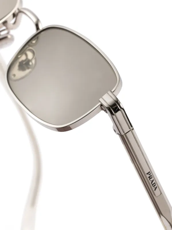 【PRADA】 Rectangle-frame sunglasses サングラス Prada Eyewear rectangle-frame Sunglasses | Black | FARFETCH