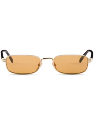 PRADA スクエア サングラス ブラウン Prada Eyewear スクエアフレーム サングラス | ブラウン | FARFETCH JP