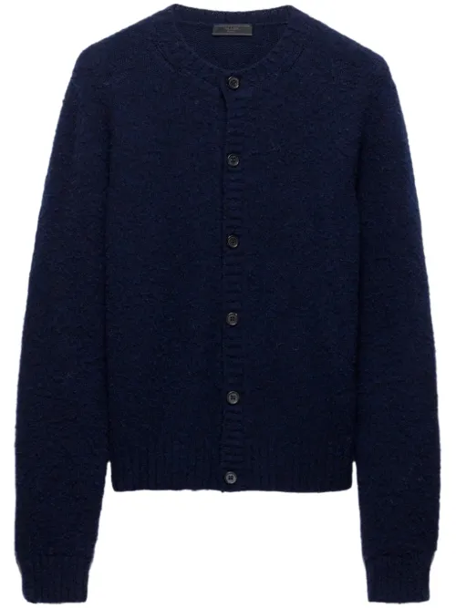 Cardigan Shetland en laine - Prada - Modalova