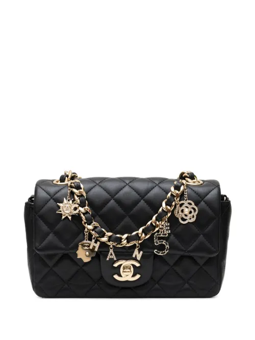Mini sac porté épaule Rectangular Flap à breloques Coco - CHANEL Pre-Owned - Modalova