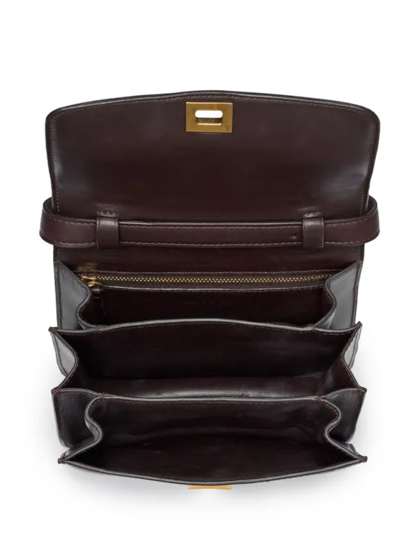 Celine Pre-Owned Small Classic Shoulder Bag Brown FARFETCH IN