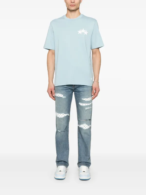 【この夏ほしい！】AMIRI ブルー Three Star Tシャツ AMIRI Three Star T-shirt | Blue | FARFETCH VN
