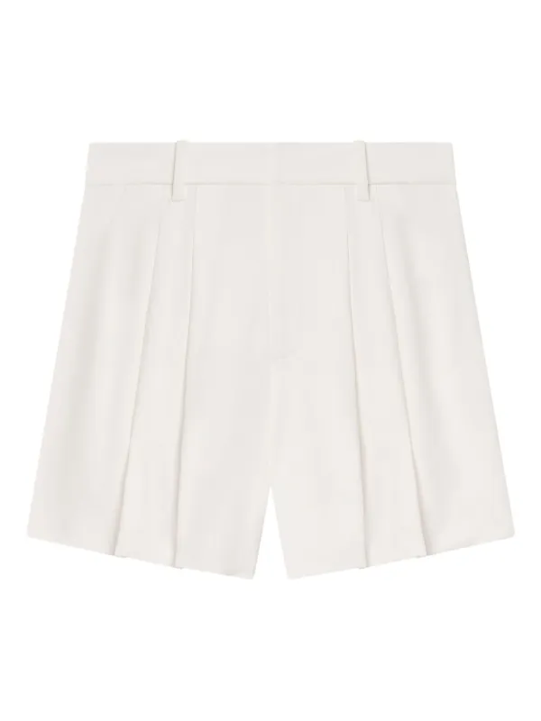 A.L.C. Charles Pleated Tailored Shorts in White