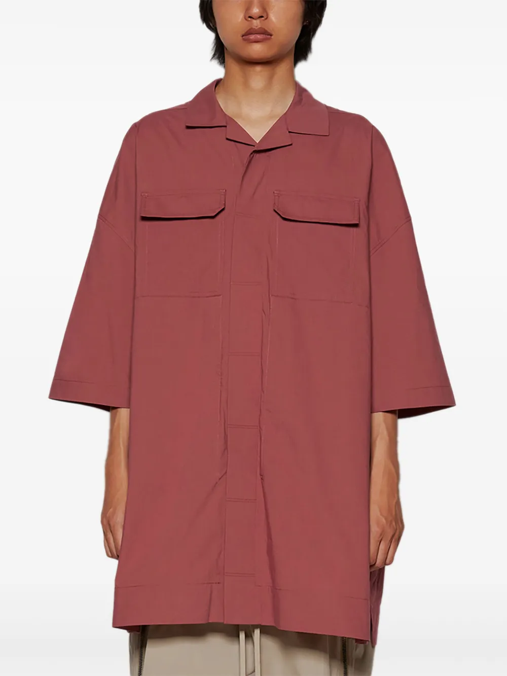 Rick Owens Tommy overhemd Roze