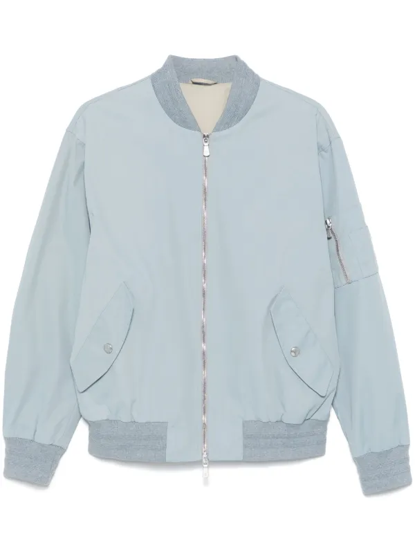 Eleventy Jaqueta Bomber Azul FARFETCH BR