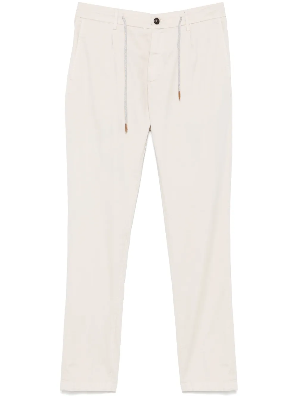 Eleventy Relaxed Fit Trousers Drawstring Waistband In Neutrals