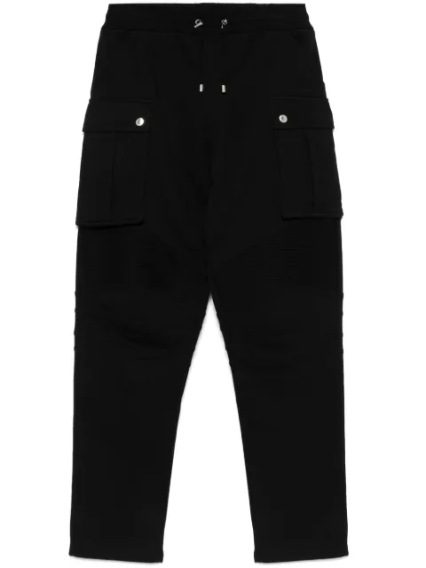 Balmain pantalon de jogging à empiècements nervurés