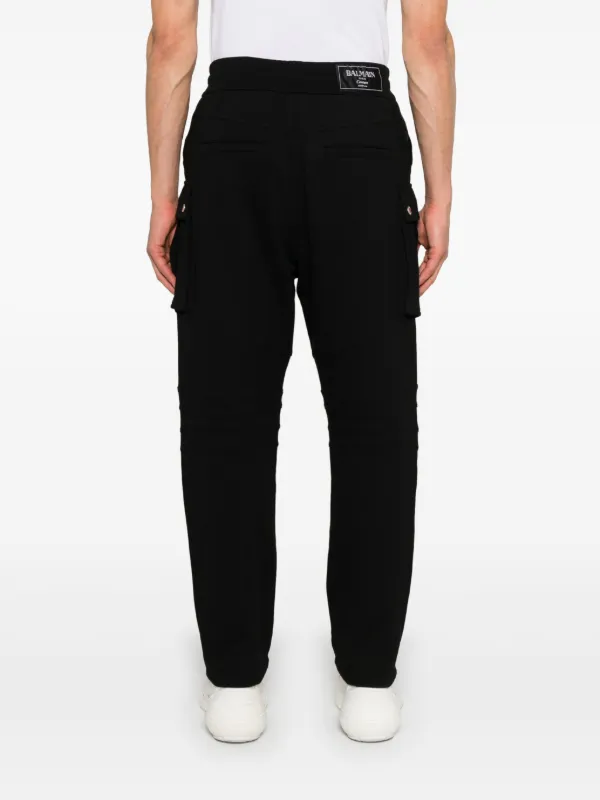 Balmain リブパネル トラックパンツ | ブラック | FARFETCH JP
