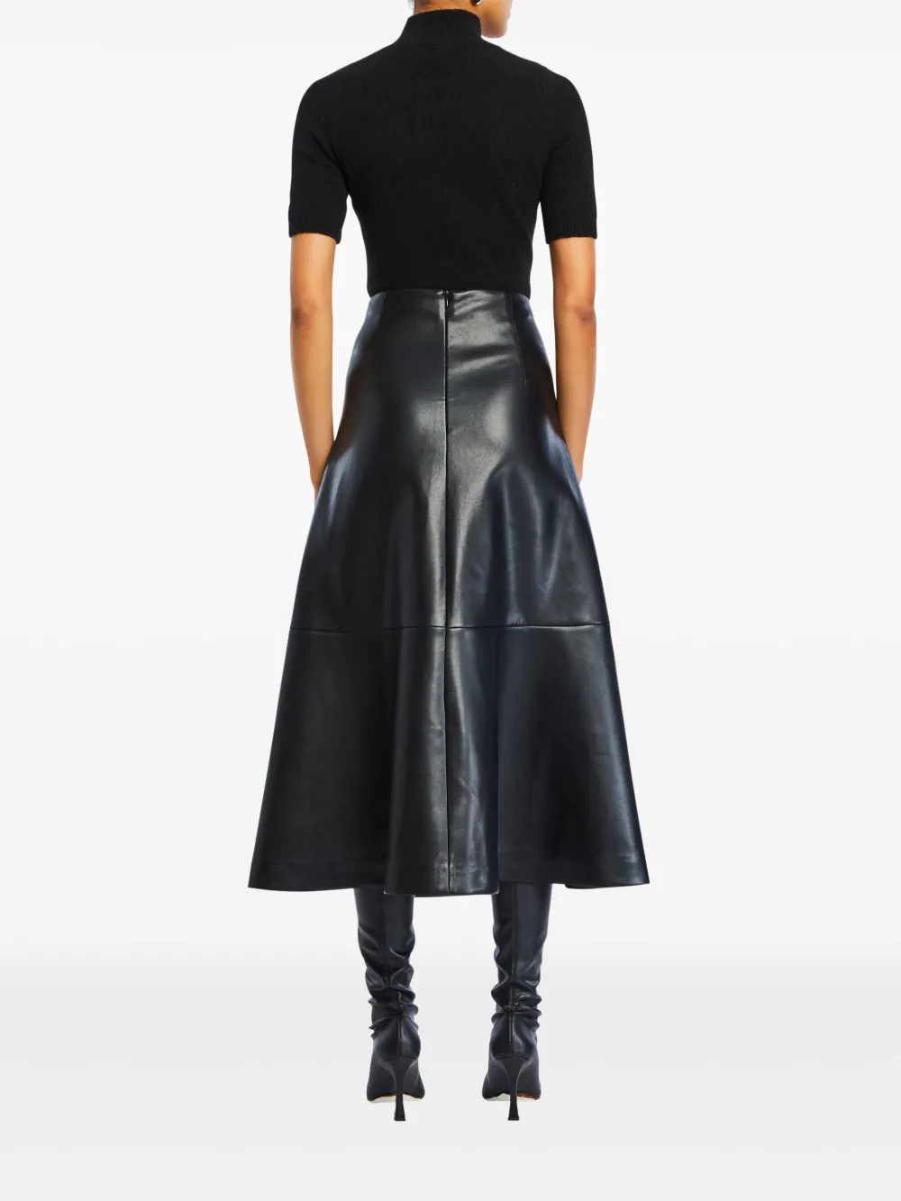Ser.o.ya Elin Vegan Leather Skirt In Black
