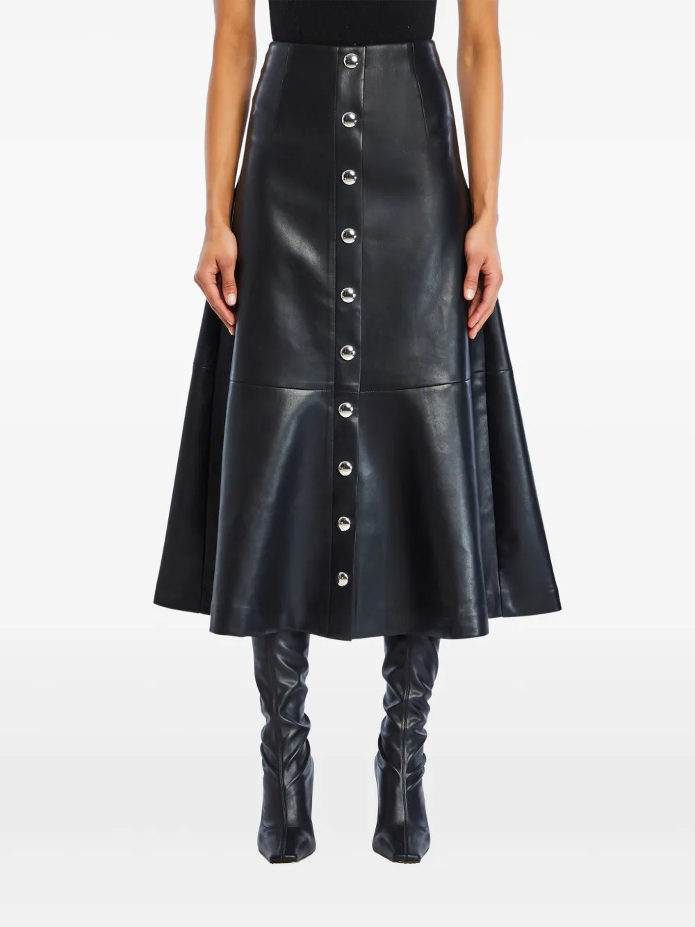 Ser.o.ya Elin Vegan Leather Skirt In Black