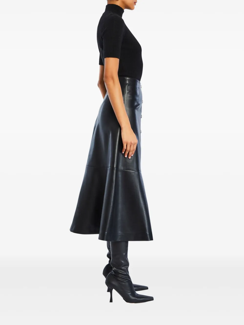 Ser.o.ya Elin Vegan Leather Skirt In Black