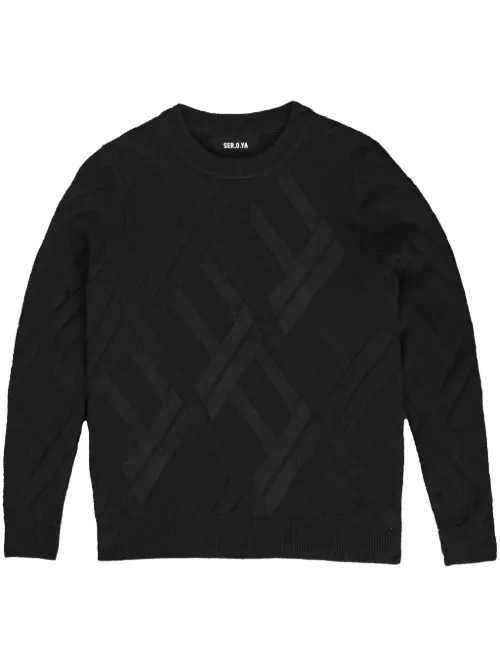 SER.O.YA pull Joseph Grid - Noir - SER.O.YA - Modalova
