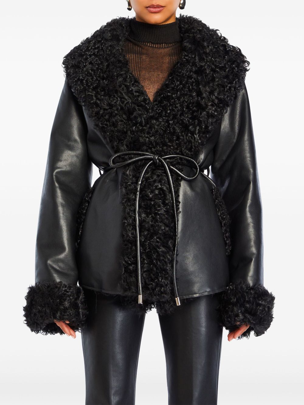 SER.O.YA Roxanne coat - Zwart