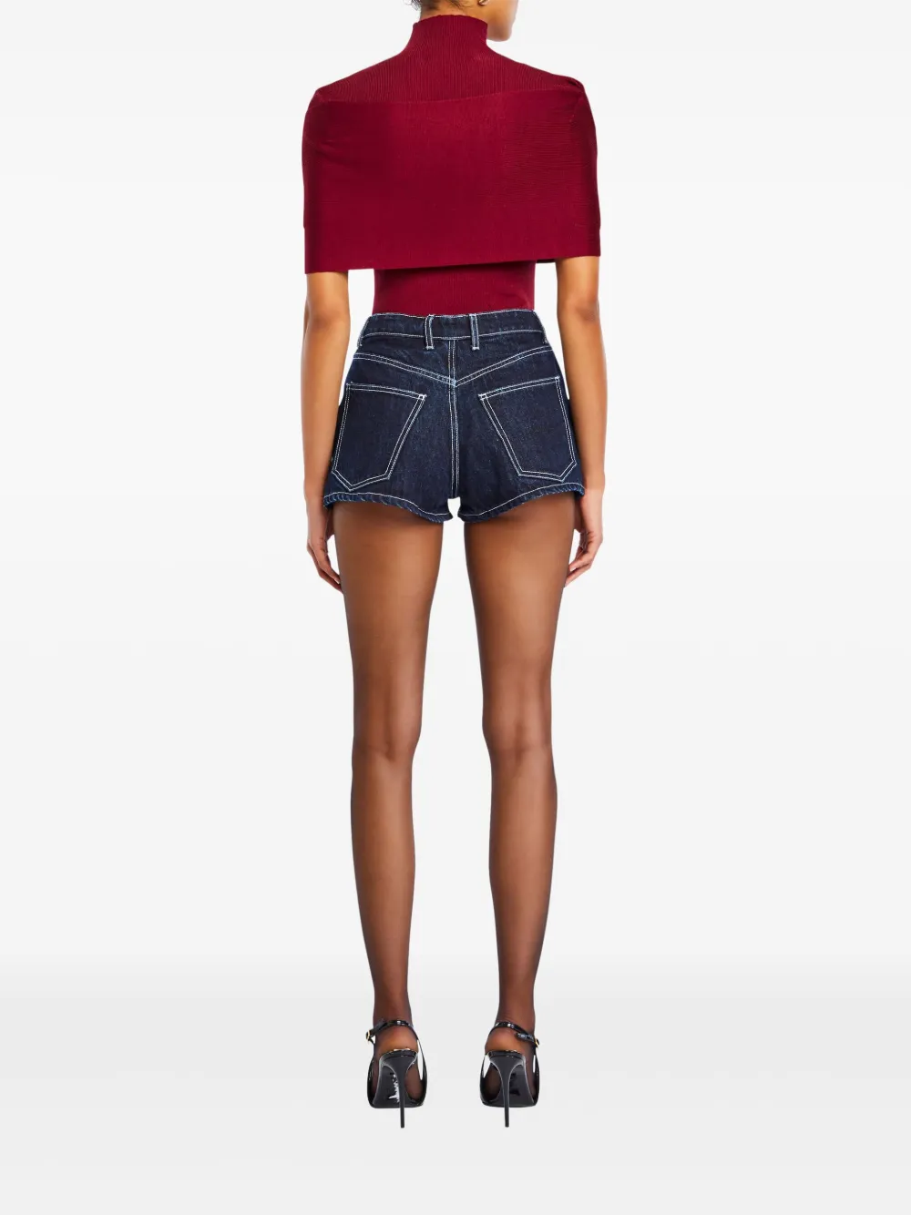 Ser.o.ya Noemi Knit Tie Top In Red