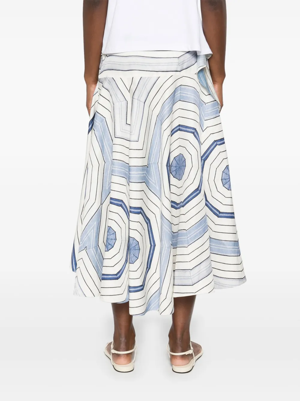 SANDRO x Louise Bourgeois T-shirt met geometrische print Wit