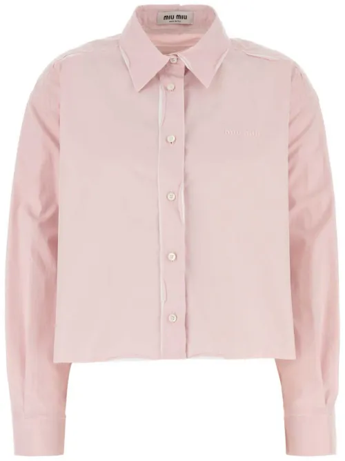 Miu Miu chemise en popeline - Rose - Miu Miu - Modalova